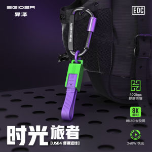 Super Fast Charge Travel Portable Dual Head Type-C 8K Data Line for Huawei Oppo Honor Vivo Retro Short Cable USB-C to USB-C