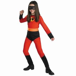 Gilr Halloween Costumes Anime Girl Mr Incredible 2 Cosplay Costume Boy Superhero Fancy Dress Up Red Jumpsuit with Mask