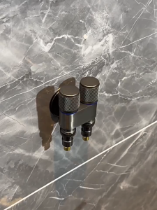 Ktools 2 Way Angle Valve SUS304 Stainless Double Switch 1/2"x 1/2" Dual Control Brass Core for Water Pipe