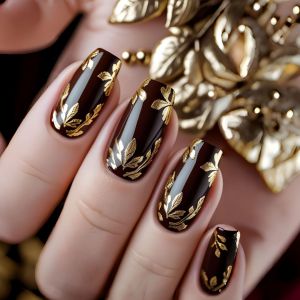 24pcs/set Medium long fake nails for Autumn winter Y2K gradient purple blue yellow green flowers cute gogga press on false nail
