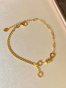 Luxurious Roman Titanium Steel Gold Color Womens Bracelet Elegant Fashion Jewelry Lightweight Exquisite Hand Chain Accessory