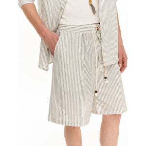 American Retro Simple Versatile Daily Striped Shirt and Shorts Set