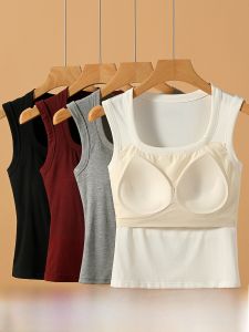 ZISU | Outerwear Racerback Tank Top with Built-in Bra White