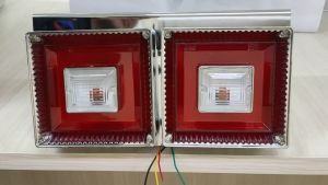 J101S13 2 SQUARE CHROME TAIL LAMP FOR LORRY USE MENTOL BULB J245 TRUCK AKSESORI