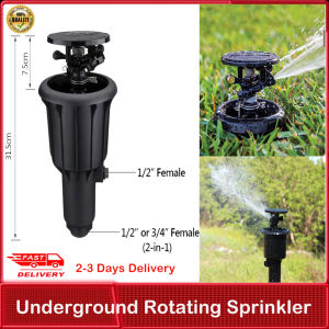 ⭐️【มีในสต๊อก+คลังสินค้าท้องถิ่น】⭐แรงดันน้ำสูง 360 องศาหมุนรดน้ำPop-Upสเปรย์หัวสปริงเกลอร์ 1/2 นิ้ว 3/4 นิ้วสปริงเกลอร์แบบบูรณาการ