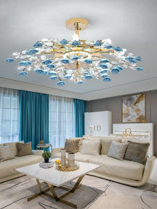 Romantic Rose Crystal Ceiling Light 2025 New Style Living Room Bedroom Pendant Lamp Modern Simple Design for Bride Room Girls