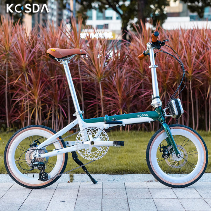 Kosda Aluminum Alloy 16 Inch Foldable Bicycle Ultra Light Adult Pedal Variable Speed Portable Disc Brake Installation Free Bicycle Lazada PH