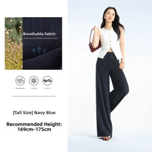 HIPPIE MISS | White Linen Wide Leg Trousers Light Thin Drape