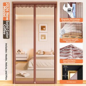 Magnetic Self-Closing Anti-Mosquito Door Curtain
