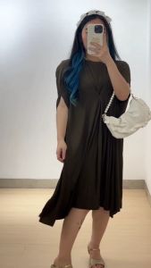 6130 Jesselyn Plisket Midi Dress Oversize