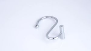 Nickel Shower Curtain Hooks Rust Proof Shower Curtain Rings for Bathroom Silver Metal Decorative Shower Curtain Hooks Hangers for Shower Curtain Rod Set of 12 T-Bar Design