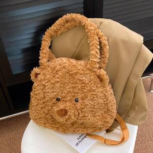 New Arrival Cute and Ugly Bear Plush Bag Japanese Cartoon Doll Backpack Large Capacity Girl One-Shoulder Crossbody Bag
