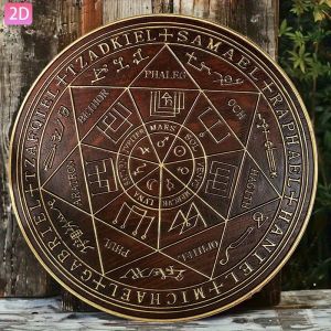 Vintage Archangel Michael Metal Wall Art 2D Flat Plane Printed Plaque Evil Eye Protection Curse Shield for Home Decor 7.87x7.