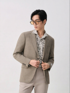 Business Casual Spring New Mens Linen Suit Jacket