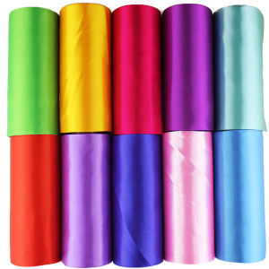 10cm Silk Satin Ribbons DIY Wedding Chair Sashes Christmas Gift Wrapping Decoration Silk Ribbons Ruban 20M