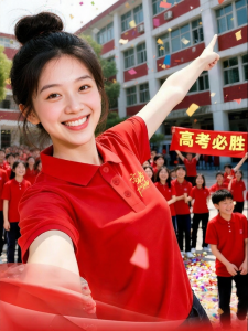 FAYILANG | Customizable Red Cooling Polo Shirt for Senior High School Exam