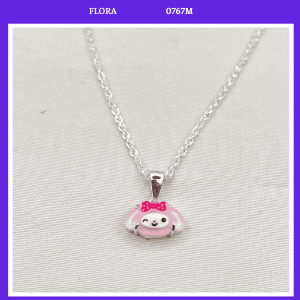 FLORA 0767M - [Có bán lẻ] Vòng cổ dây chuyền bạc ta hình thỏ My Melody dành cho bé gái