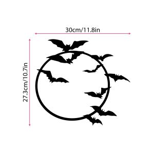 CIFbuy | CIFBUY Metal Bat Wall Art Halloween Decor Indoor Outdoor Flying Bat Iron Craft Functional Home Bedroom Decor