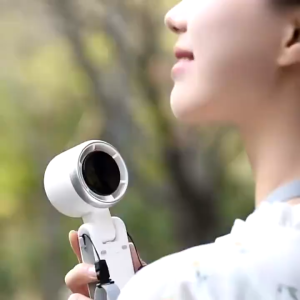 Quạt cầm tay mini siêu mát 5 tốc độ gió 180 độ Xoay Gấp gọn màn hình Led hiển thị số