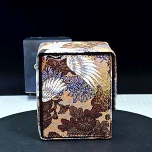 GachaBox 120+ Card Storage Box Display Window Embroidery Brocade for MTG PTCG YGO Trading Cards Board Game Organizer Case Gifts