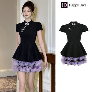 Happy Diva Womens Dresses Black Cropped Mini Dress Wedding Formal Party Dresses Student Graduation Ceremony Dresses Casual Dresses 65363