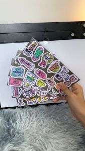 Combo 50 Sticker Girl Things chống nước sticker dán laptop điện thoại đàn guitar mũ bảo hiểm vali. MSP: ST64