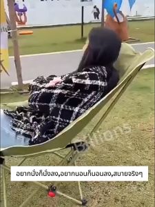 GOODPLAY ซื้อ 1 แถม 1 การปรับเกียร์ ประเภท การปรับเกียร์ 3 เก้าอี้ตั้งแคมป์ เก้าอี้พับปรับได้ แบบพกพา เก้าอี้กลางแจ้ง สามารถปรับได้