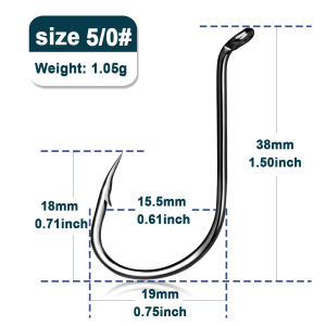9KM Octopus Fishing Hook Sea Carp Fishing Lures Barbed Hooks Black 50Pcs Fishing Jig Worm Hooks Tackle Saltwater Freshwater