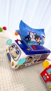 JOLLYBABY Pull Along Tissue Cloth Box Soft Play Scarves for Toddlers and Baby by WISHLAND