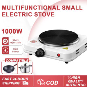 Portable Electric Stove 1000W Durable Cast Iron Hot Plate Adjustable Temp Indoor Outdoor Multi Use