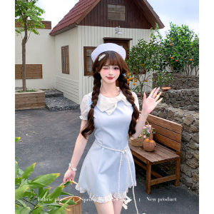 Sweet Blue Rose Bow Dress