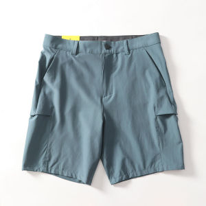 Cool Series Golf Mens Skin-friendly Breathable Elastic Sports Casual Shorts Five-Quarter Length Business Gentleman Style Polyester Blend