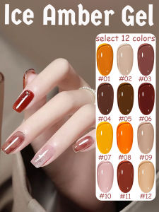 SHAKA 10ML 12-Color Dark Red Gel Nail Polish Nail Art Gel Burgundy Aunt Red Winter Semi-Permanent Long-Lasting Varnish Manicure