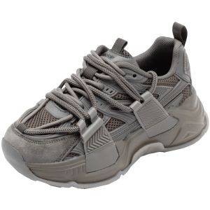 Agsdon | Thick Sole Increasing Casual Sneakers Grey
