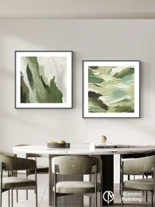 Luxury Elegant Abstract Green Wall Art