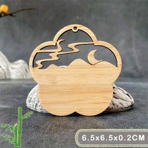 Handmade DIY Blank Bookmarks Bamboo Wood Classical Chinese Style Enamel Firing Material Cultural Creative Gift