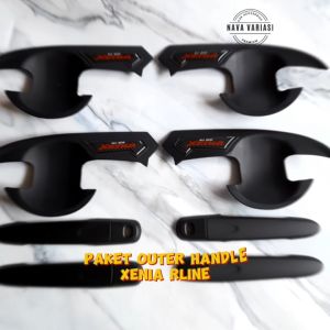 Paket Outer Cover Door Handle Pegangan Pintu Mobil All New Xenia 2012 - 2021 Hitam Rline