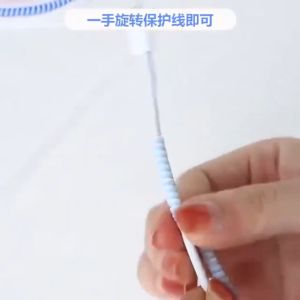 1.6M USB Data Cable Protection Rope Plastic Accessories For Mobile Phone Data Line Cable Winder Organizer
