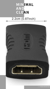 【Bmax Store】HDMI 19 Pin Female to HDMI 19Pin Female Adapter(Black)