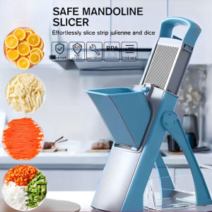 New style Multi-functional Safe Slice Mandoline Vegetable Cutter And Slicer Adjustable Size Kitchen Helper Fruit Slicer Vegetable Potato Manual Food Cutter for Chef and Household vegetable slicer and chopper
