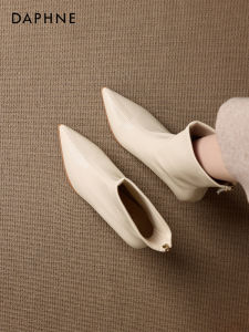 Daphne | French Style Pointed Toe Comfortable High Heel Short Boots