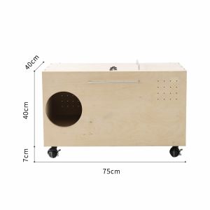 XiaoMu LiangPin Cat Litter Box Hole Board Wheel Low Foot Closed Odor Proof Cat Toilet Pet Supplies Cat Litter Pan Cat Bathroom
