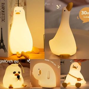 เป็ดน่ารัก Night Light สําหรับเด็กสัตว์ซิลิโคน Patting โคมไฟชาร์จบ้านห้องนอนตกแต่งข้างเตียงของขวัญวันเกิด