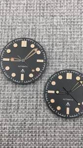 31mm Black Sterile 007 Style Watch Dial Hands Setreen Luminous Suitable For NH35 ETA2824 PT5000 Miyota8215 Automatic Movement