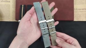 18mm 20mm 22mm Ribbed Nylon Watch Strap Two-Piece Military Sport Style Men Women Replacement Band for Omega Bracelet Accessories
