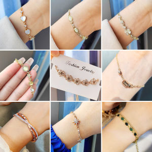 Europe and America Cross Border Fashion Simple Crystal Bracelet Female Accessible Luxury Ornament Grade Sense Summer Elegant Minority All-Match Bracelet