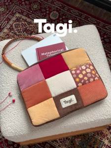 Tagi. Imagine Denim Patchwork Laptop Bag