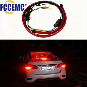 ไฟเบรกติดตั้งบนหลังคารถยนต์ ขนาด 100 ซม. อุปกรณ์ตกแต่งรถยนต์ ไฟเบรกเสริม ไฟเลี้ยว LED แถบไฟเตือน 12V สีแดง