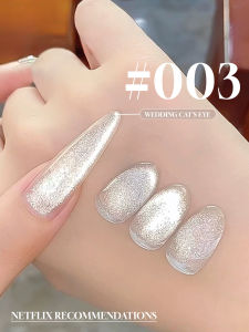 MIANEL 10ML Black Pearl Crystal Cats Eye Glass Beads Gel Nail Polish Winter Dark Advanced Whitening Gel Polish White Nails Nail