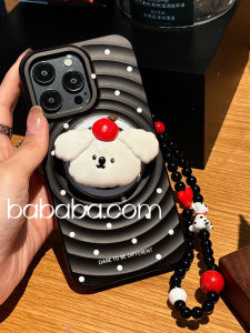 Cute Dog Magnetic Soft Silicone Phone Case for iPhone 15 pro 14 pro 13 pro Max 12 Anti-Fall Creative Cartoon Style Fashionable